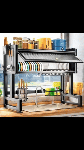 ESCURRIDOR DE PLATO DOBLE CON TAPA